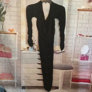 Black Privy Privately Privileged Long Sleeve Medium Dress New.